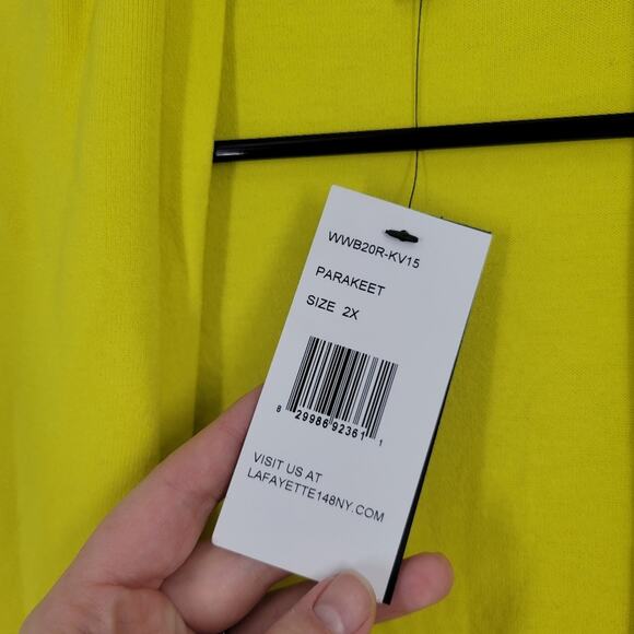 Lafayette New York 148 Parakeet Open Front Peplum Back Long Sleeve Cardigan 2X - Picture 10 of 10